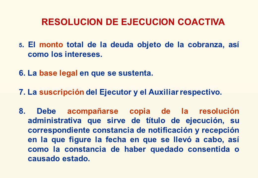 RESOLUCION DE EJECUCION COACTIVA