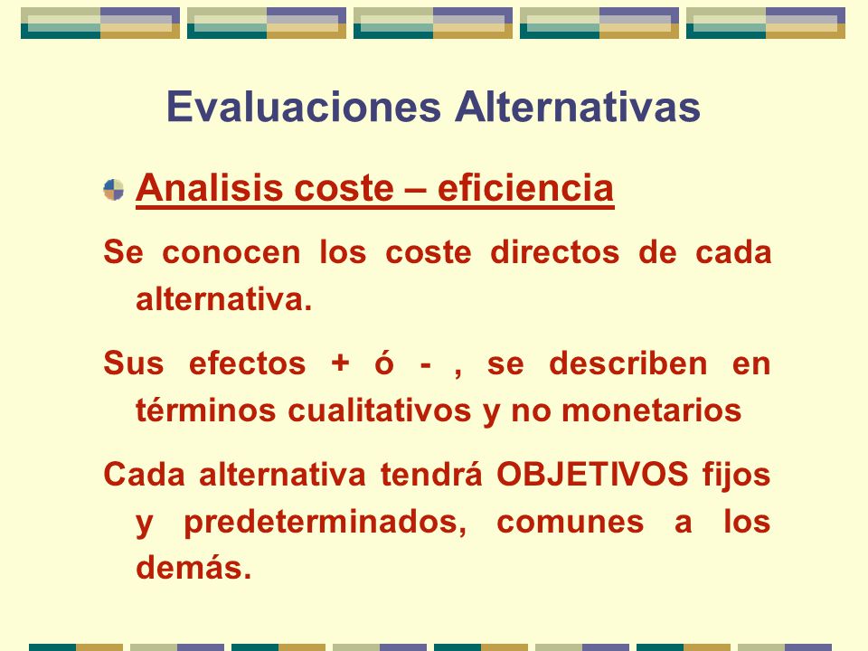 Evaluaciones Alternativas