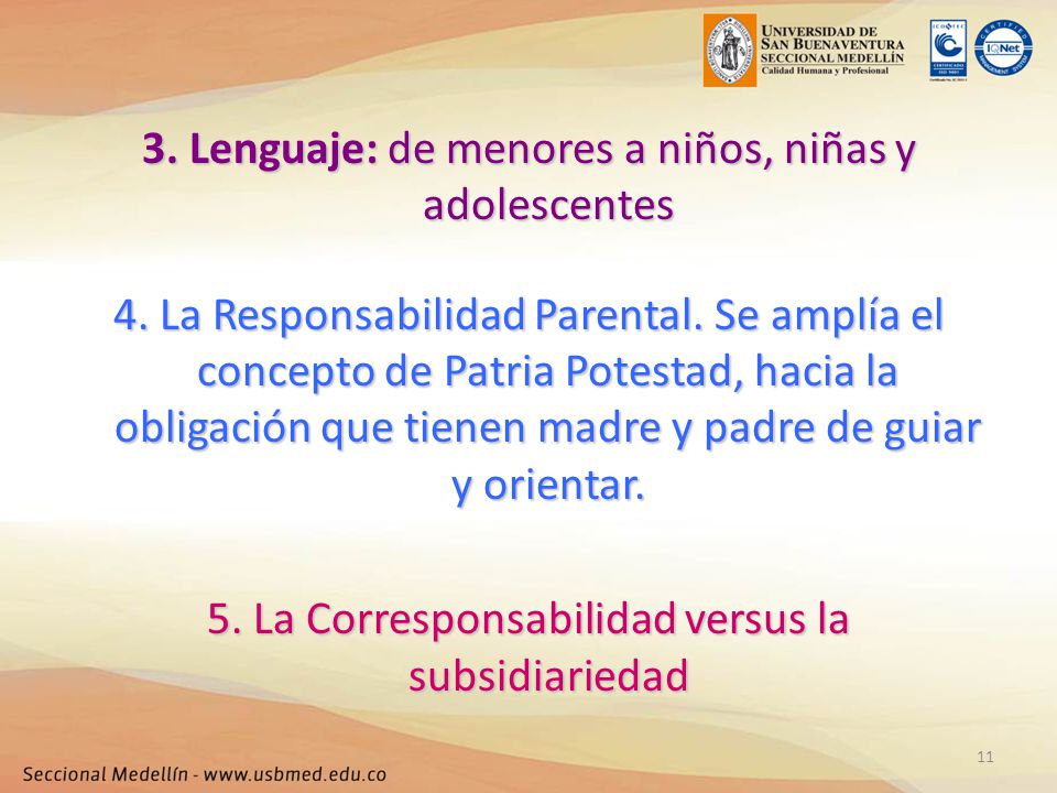 3. Lenguaje: de menores a niños, niñas y adolescentes