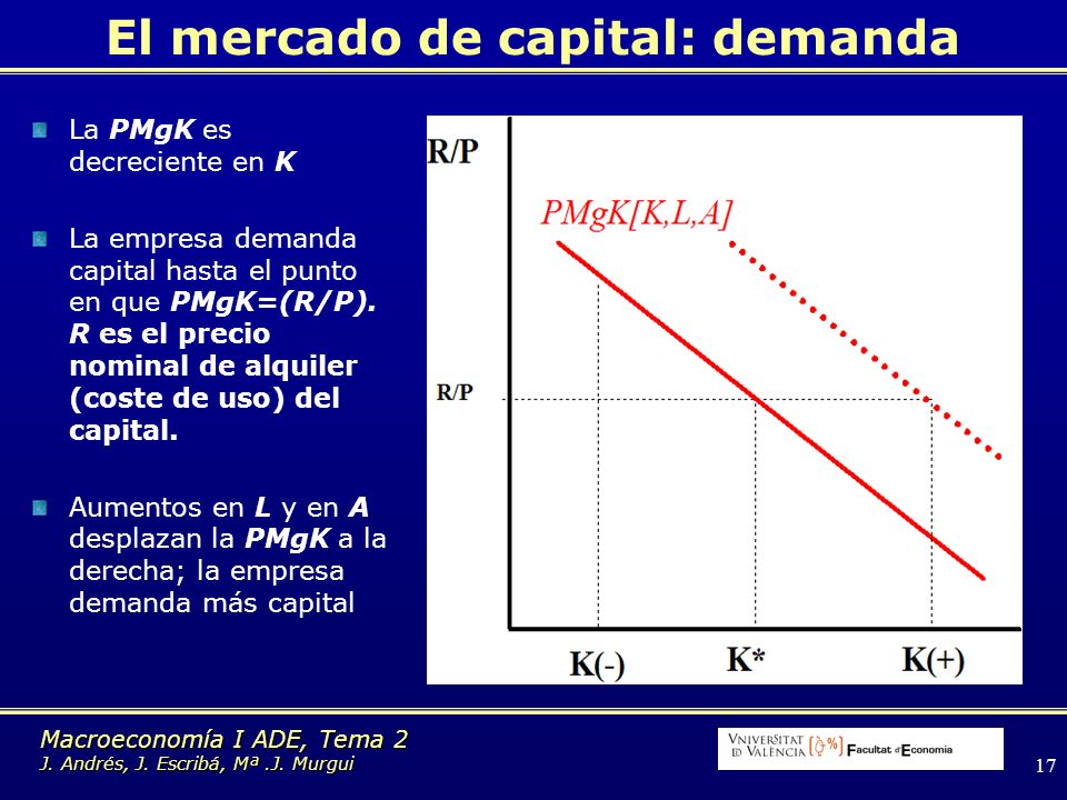 El mercado de capital: demanda