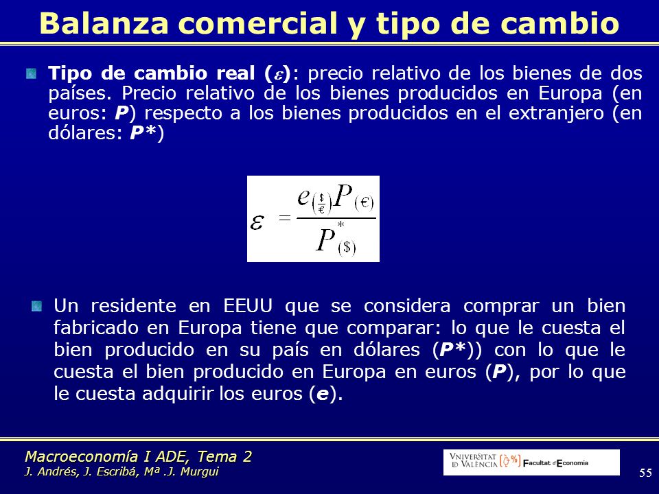 Balanza comercial y tipo de cambio