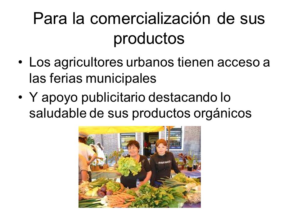 Para la comercialización de sus productos