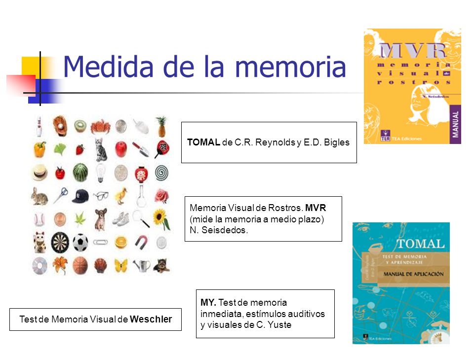 Medida de la memoria TOMAL de C.R. Reynolds y E.D. Bigles