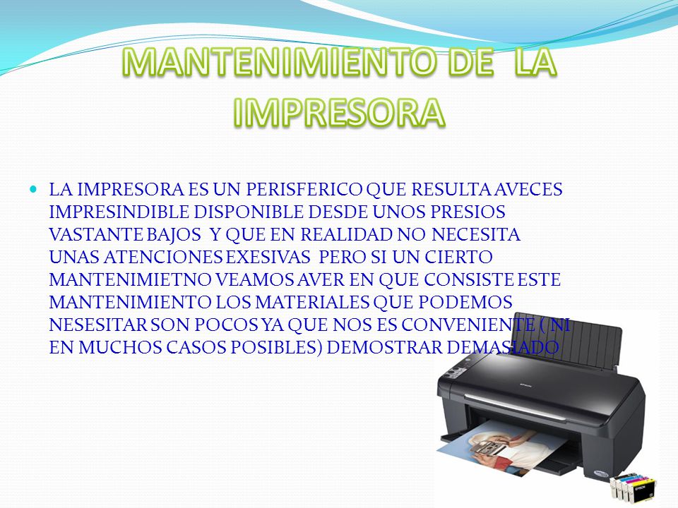 MANTENIMIENTO DE LA IMPRESORA