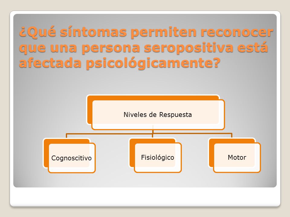 ¿Qué síntomas permiten reconocer que una persona seropositiva está afectada psicológicamente