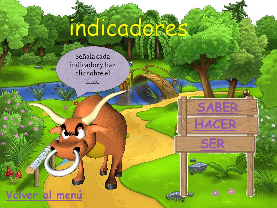 Señala cada indicador y haz clic sobre el link.