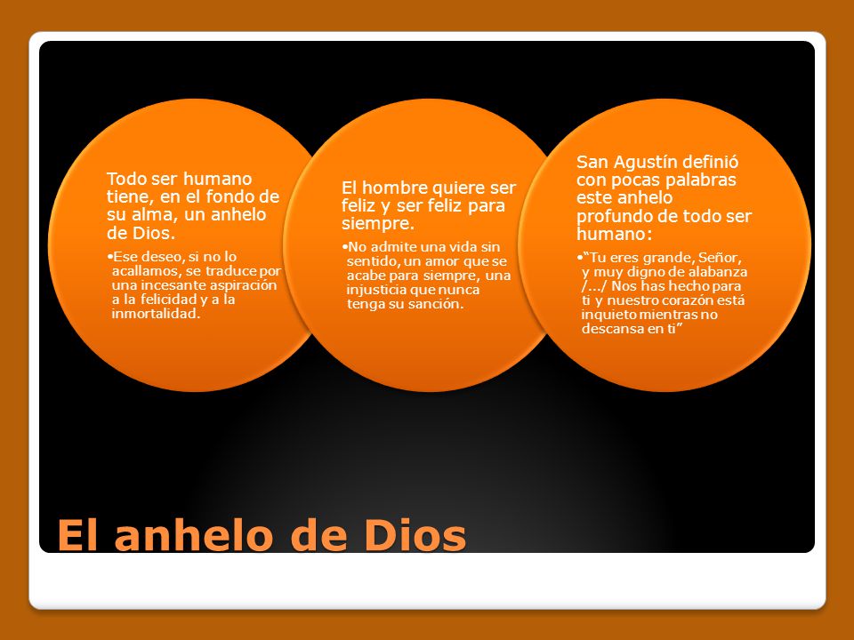Todo ser humano tiene, en el fondo de su alma, un anhelo de Dios.