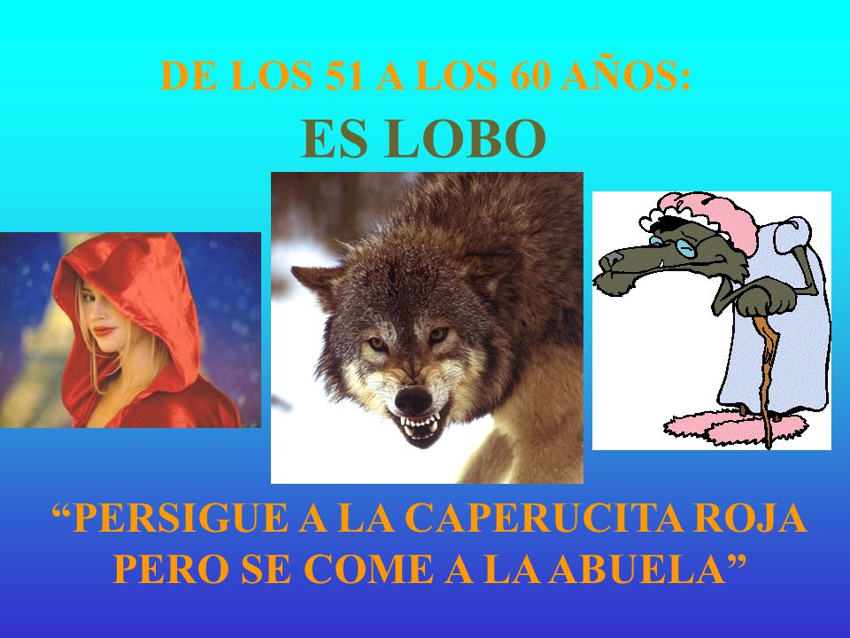 PERSIGUE A LA CAPERUCITA ROJA PERO SE COME A LA ABUELA