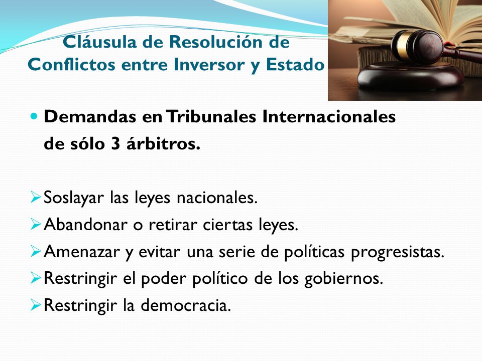 Cláusula de Resolución de Conflictos entre Inversor y Estado
