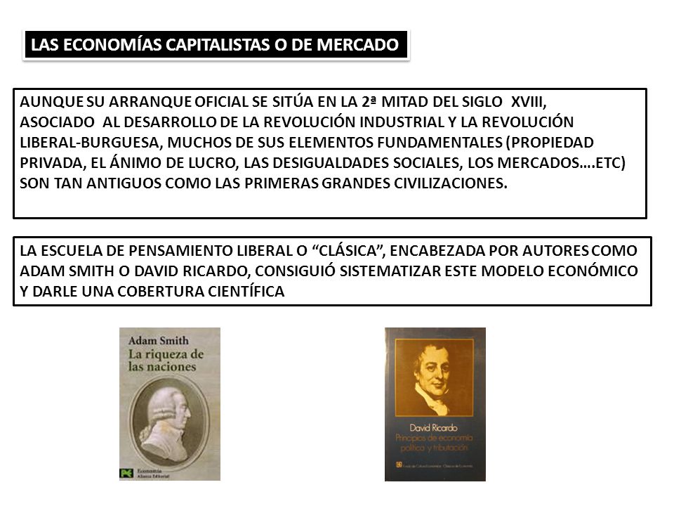 LAS ECONOMÍAS CAPITALISTAS O DE MERCADO