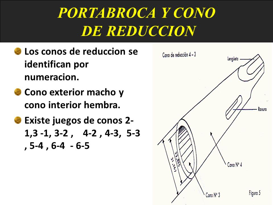 PORTABROCA Y CONO DE REDUCCION