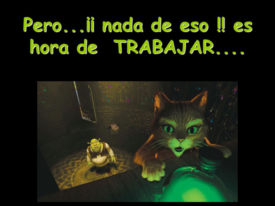 Pero...¡¡ nada de eso !! es hora de TRABAJAR....