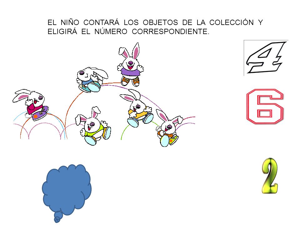 EL NIÑO CONTARÁ LOS OBJETOS DE LA COLECCIÓN Y ELIGIRÁ EL NÚMERO CORRESPONDIENTE.