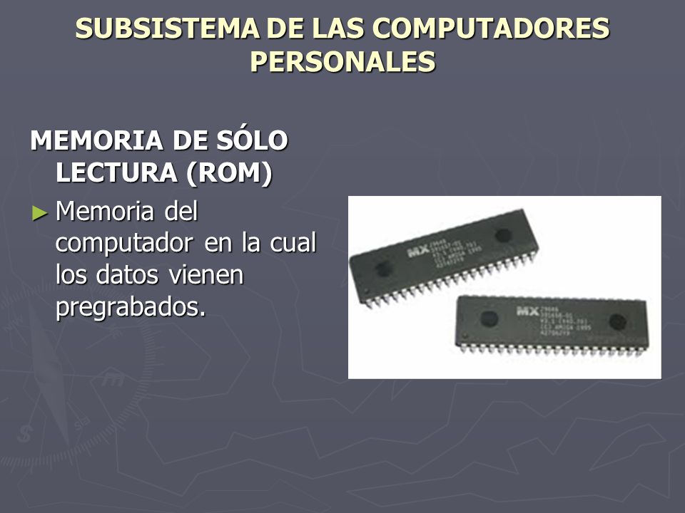 SUBSISTEMA DE LAS COMPUTADORES PERSONALES