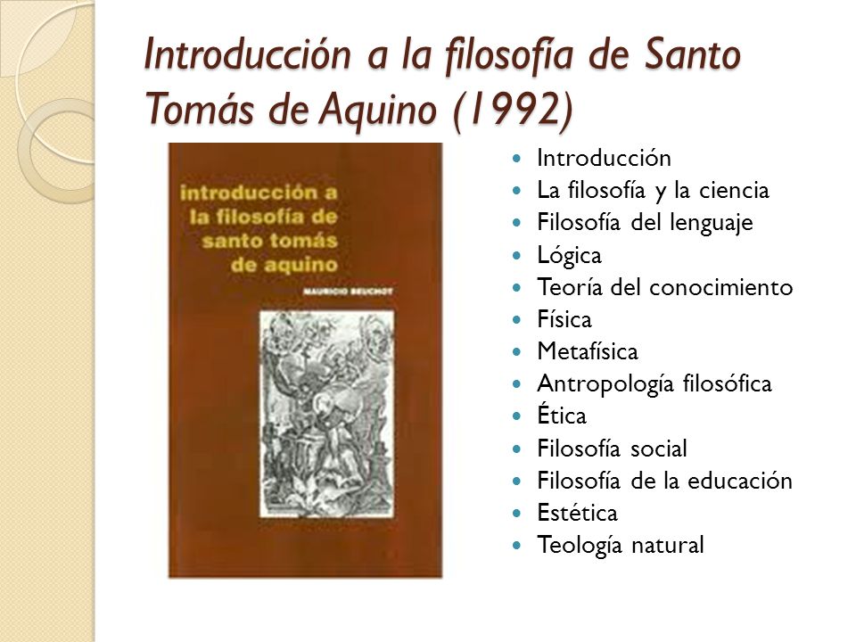 Introducción a la filosofía de Santo Tomás de Aquino (1992)