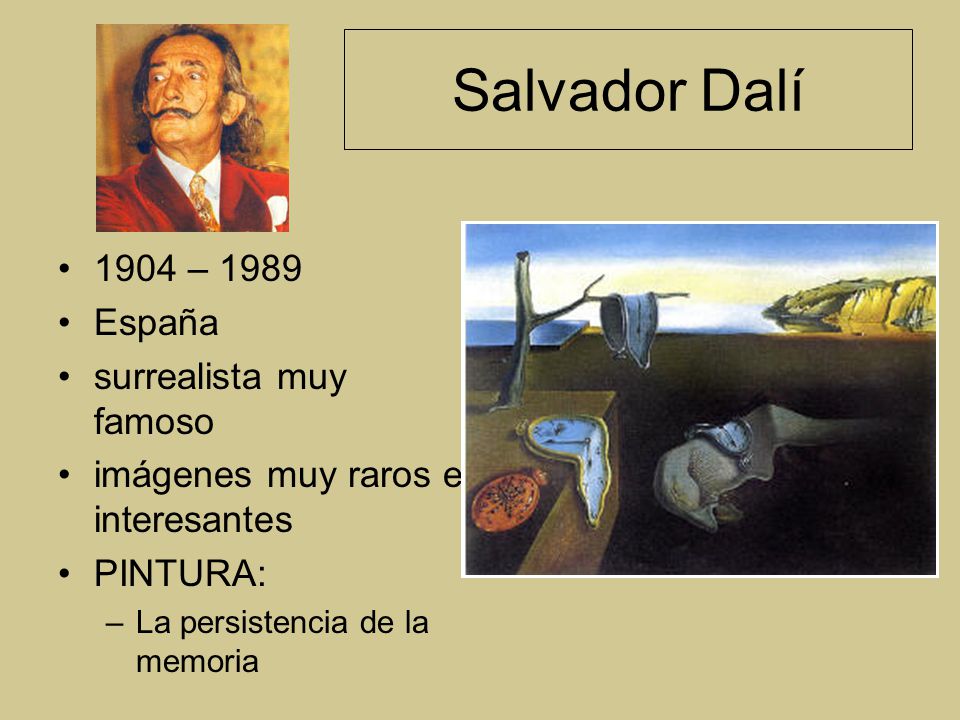 Salvador Dalí 1904 – 1989 España surrealista muy famoso