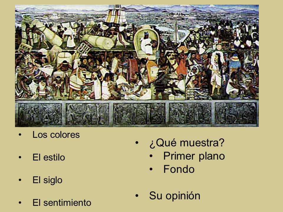 ¿Qué muestra Primer plano Fondo Su opinión Los colores El estilo