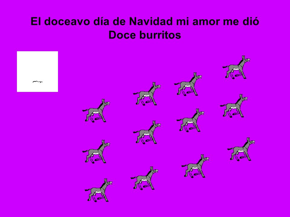 El doceavo día de Navidad mi amor me dió Doce burritos