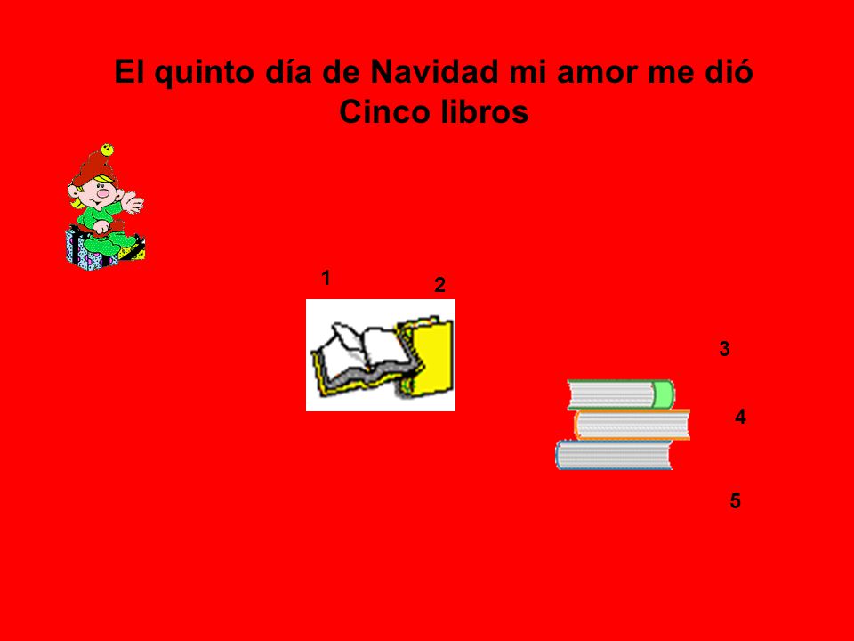 El quinto día de Navidad mi amor me dió Cinco libros