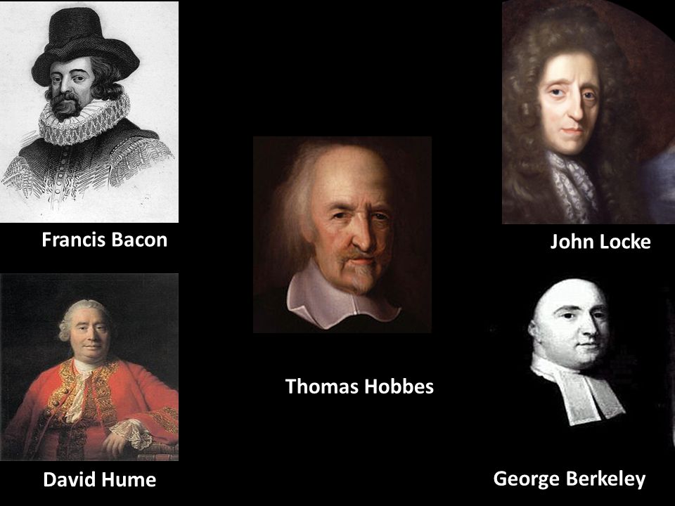 Francis Bacon John Locke Thomas Hobbes David Hume George Berkeley
