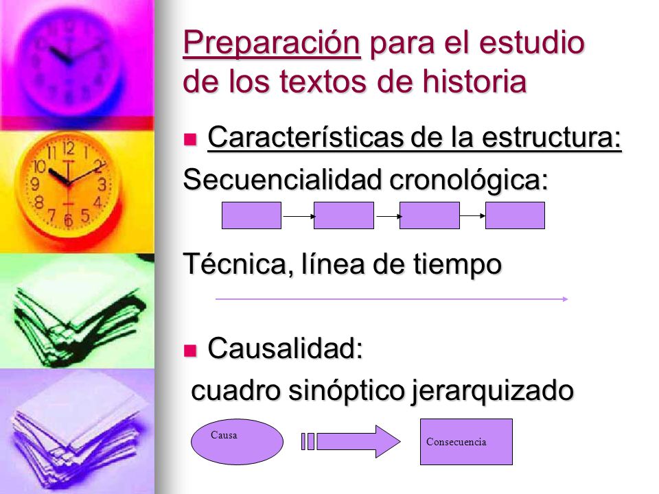 Preparación para el estudio de los textos de historia