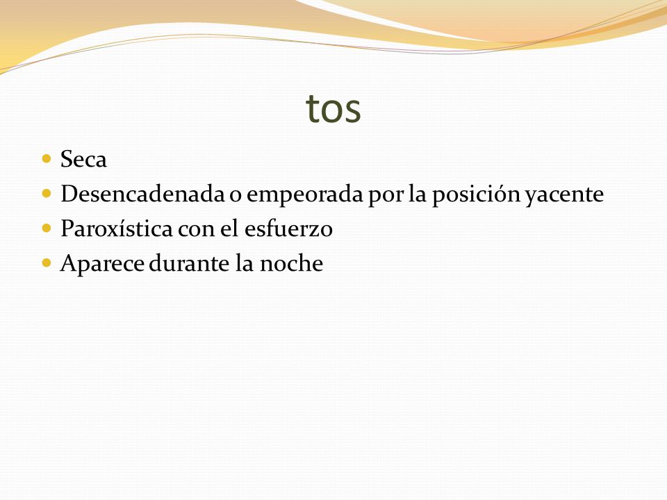 tos Seca Desencadenada o empeorada por la posición yacente