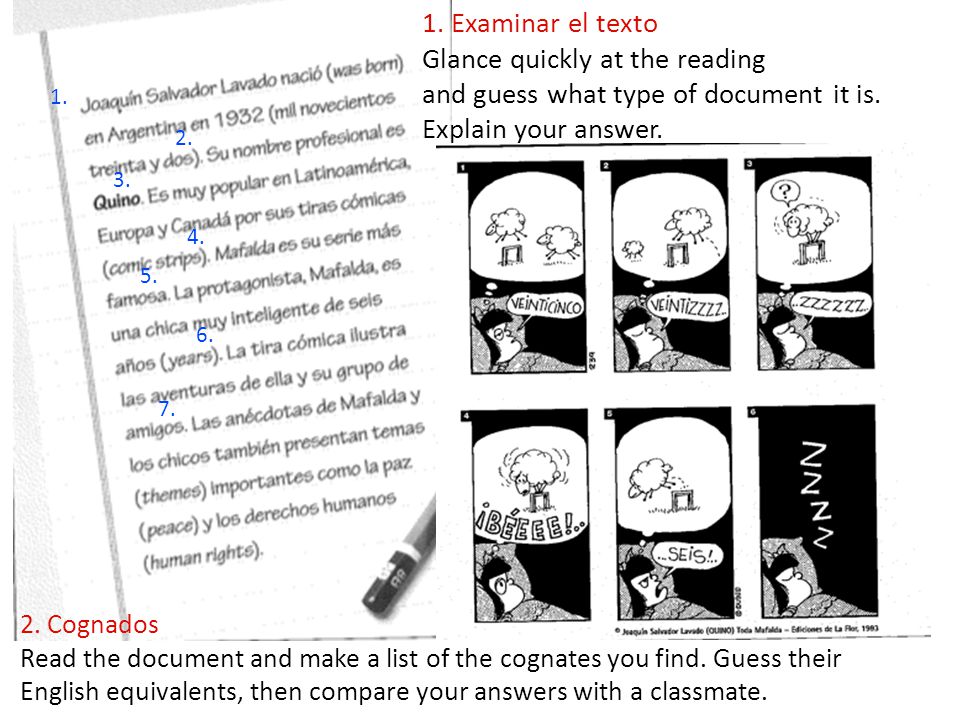 Glance quickly at the reading and guess what type of document it is.