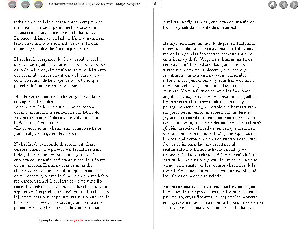 Cartas literarias a una mujer de Gustavo Adolfo Bécquer 16