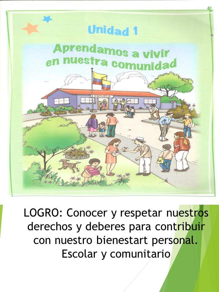LOGRO: Conocer y respetar nuestros derechos y deberes para contribuir con nuestro bienestart personal.