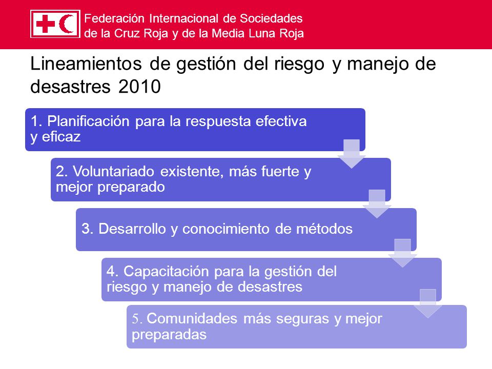 Lineamientos de gestión del riesgo y manejo de desastres 2010