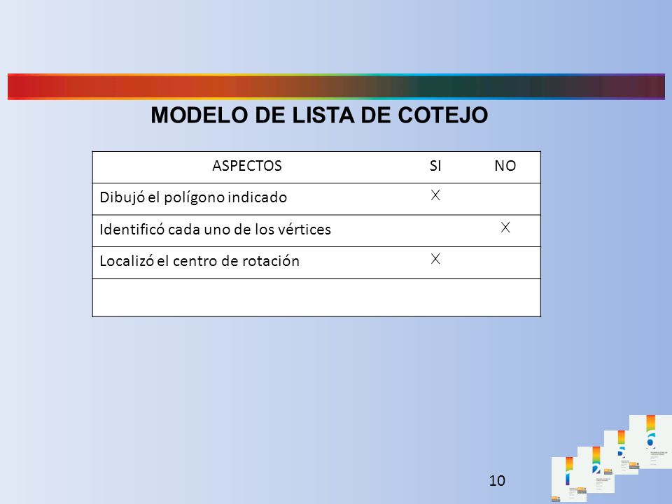 MODELO DE LISTA DE COTEJO