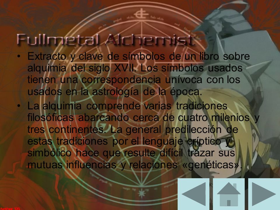 Extracto y clave de símbolos de un libro sobre alquimia del siglo XVII