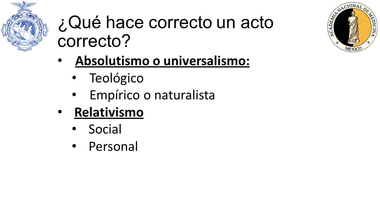 ¿Qué hace correcto un acto correcto