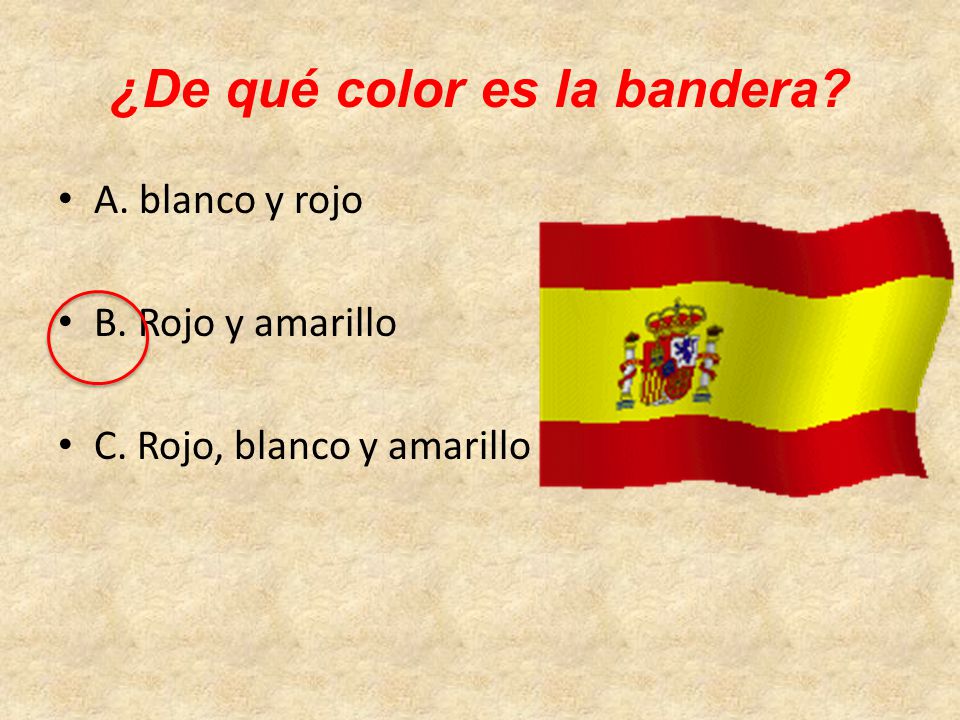 ¿De qué color es la bandera