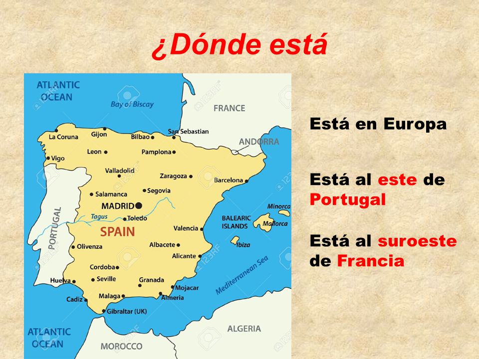 ¿Dónde está Está en Europa Está al este de Portugal
