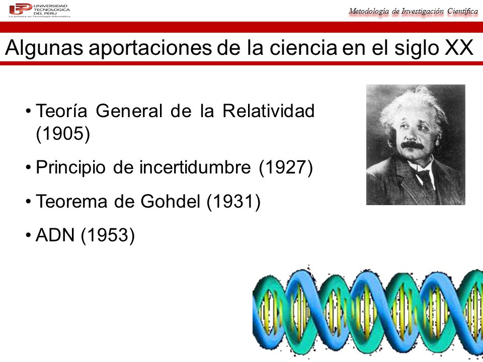 Algunas aportaciones de la ciencia en el siglo XX