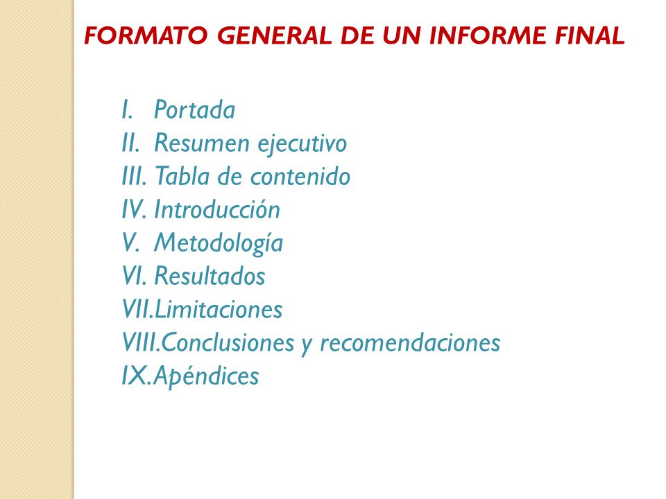 Conclusiones y recomendaciones Apéndices