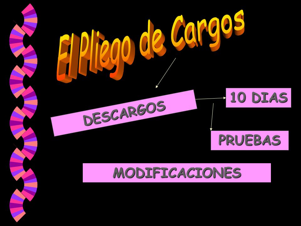 El Pliego de Cargos 10 DIAS DESCARGOS PRUEBAS MODIFICACIONES IDT