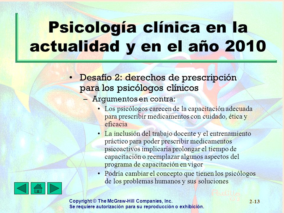 Psicología clínica en la actualidad y en el año 2010