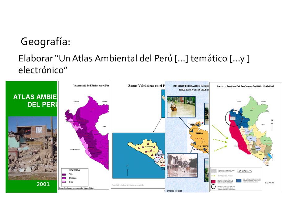 Geografía: Elaborar Un Atlas Ambiental del Perú […] temático […y ] electrónico