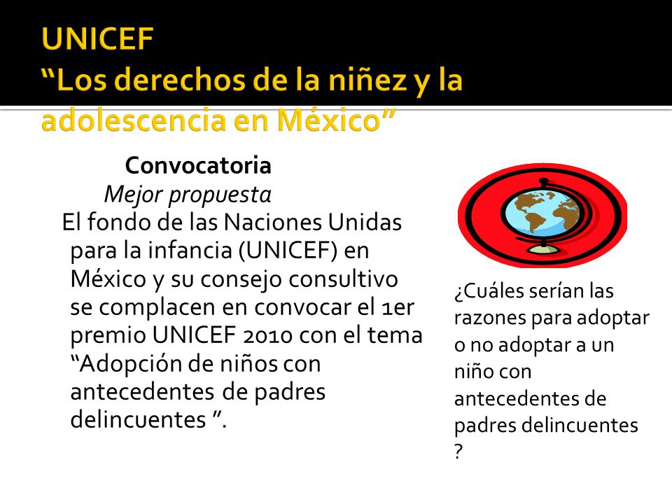 UNICEF Los derechos de la niñez y la adolescencia en México