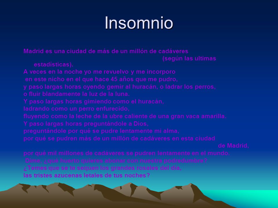 Insomnio Madrid es una ciudad de más de un millón de cadáveres