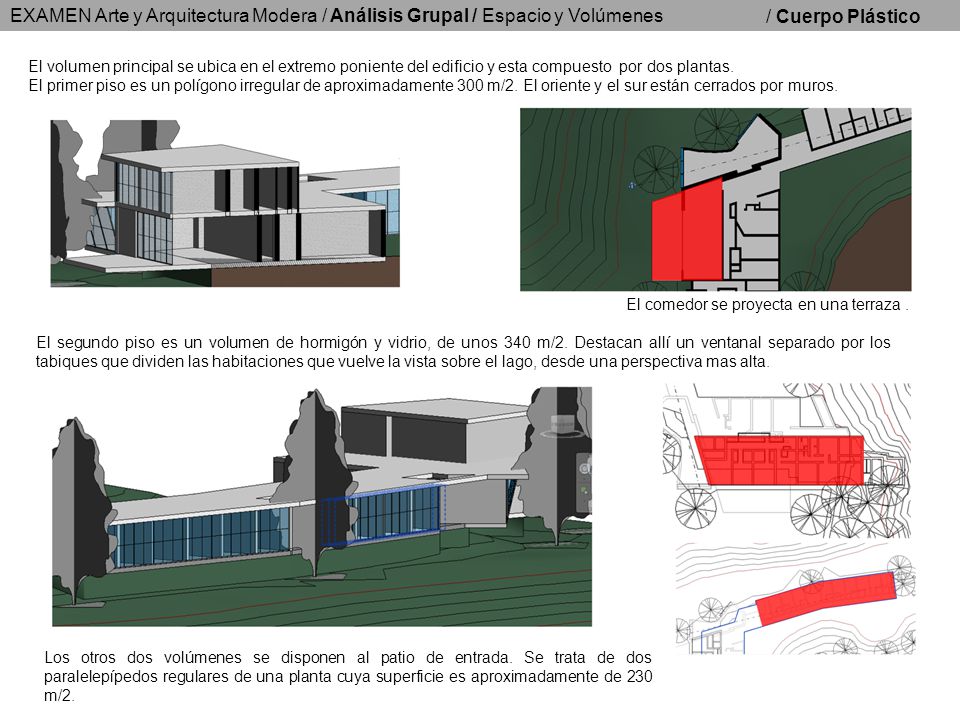 EXAMEN Arte y Arquitectura Modera / Análisis Grupal / Espacio y Volúmenes