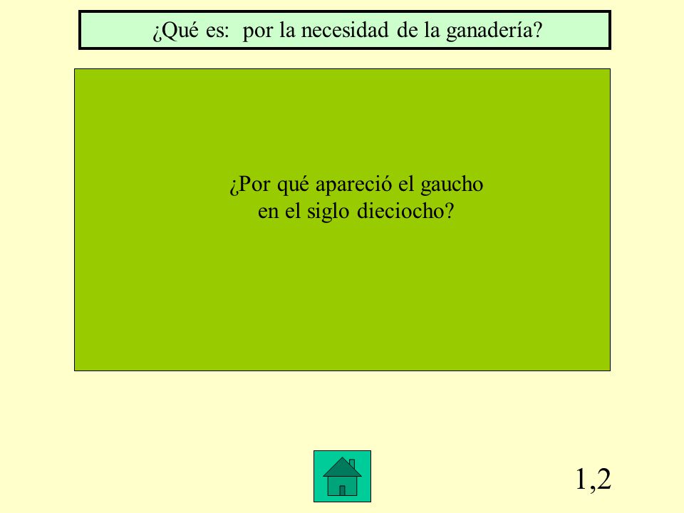 1,2 ¿Qué es: por la necesidad de la ganadería