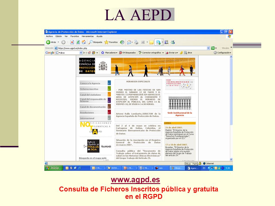 Consulta de Ficheros Inscritos pública y gratuita en el RGPD