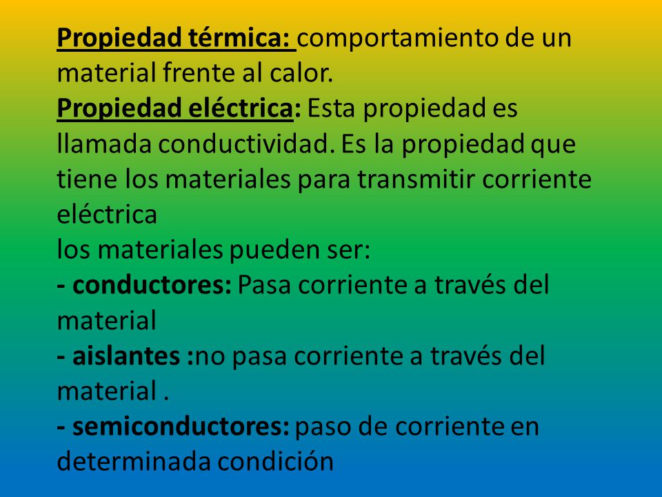 Propiedad térmica: comportamiento de un material frente al calor