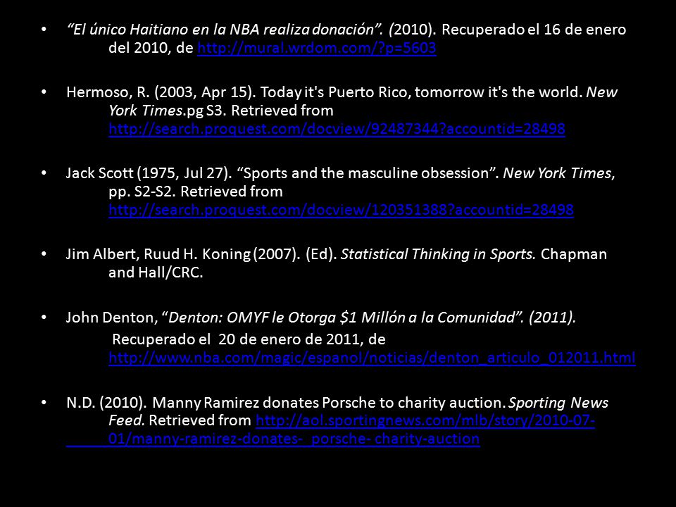 El único Haitiano en la NBA realiza donación . (2010)