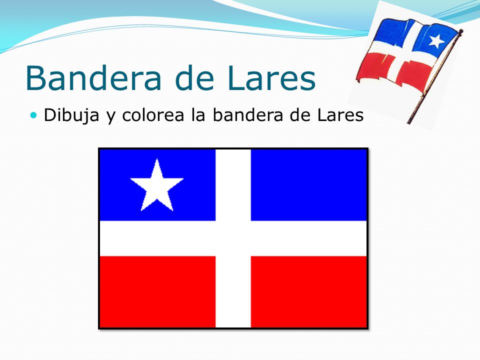 Bandera de Lares Dibuja y colorea la bandera de Lares