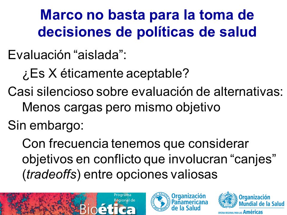 Marco no basta para la toma de decisiones de políticas de salud