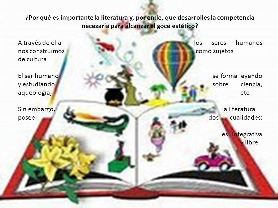 ¿Por qué es importante la literatura y, por ende, que desarrolles la competencia necesaria para alcanzar el goce estético